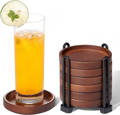 Set wooden coasters - of,