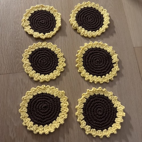 Handmade crochet coffee table - coffee,