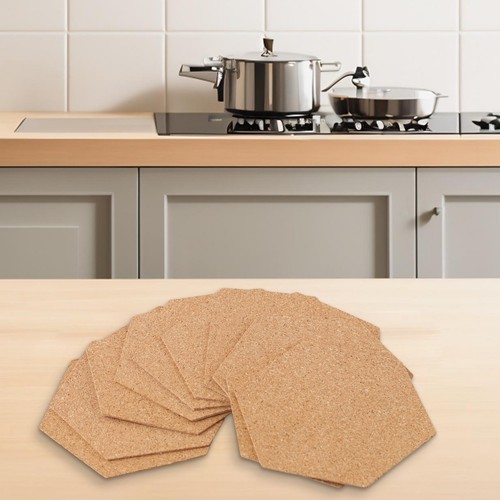 Coasters cork wood mat - mat, natural