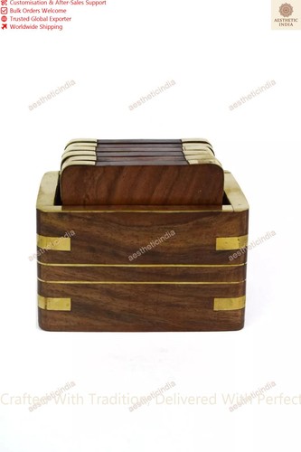 Wooden drink coasters wood - wooden,