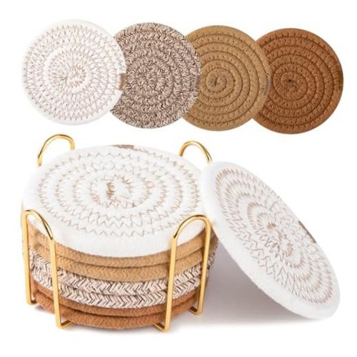 Pcs coasters with holder - with, for