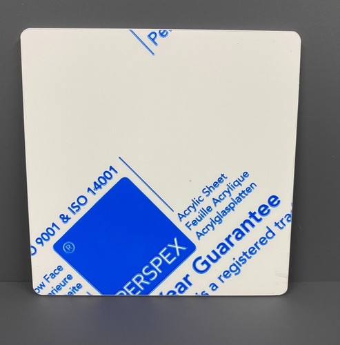 White acrylic coasters 10cm - white,