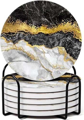 Drink coasters set marble - coasters, 6