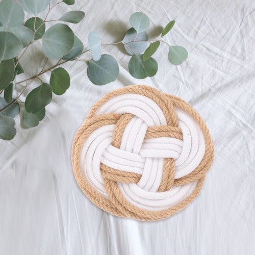 2pcs woven coasters - coasters, tea
