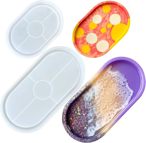 Pcs oval resin tray - 2,