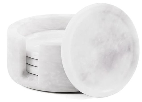 Round marble coasters - coasters, of