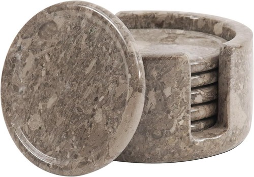 Marble coaster set with - coaster, holder