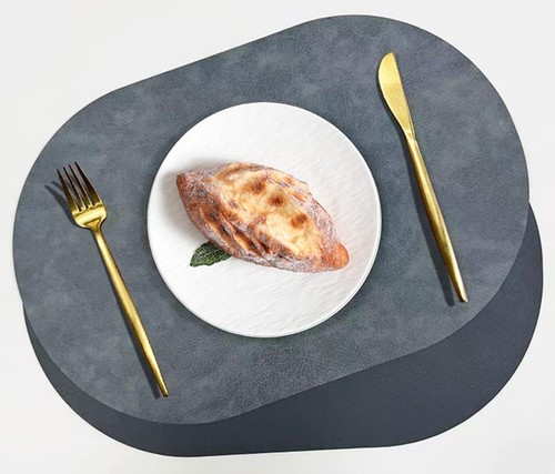 Oval faux leather - oval,