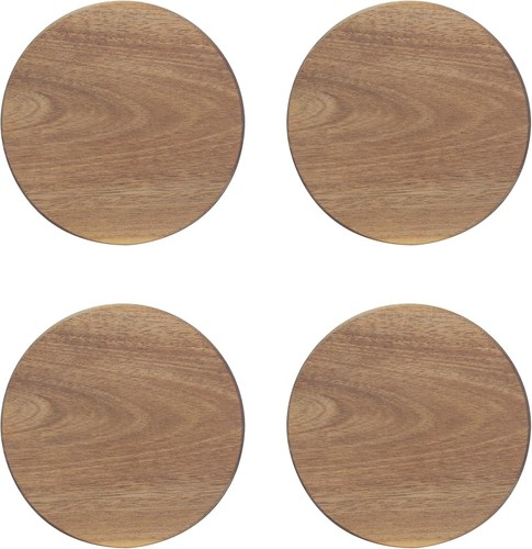 Wooden round square coasters - wooden, &