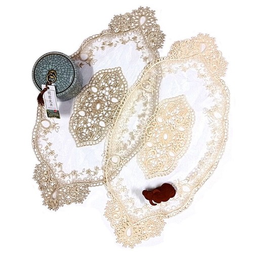 Floral lace placemat - floral,