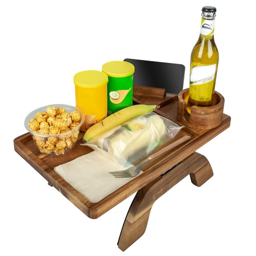 Wooden couch tray bar - wooden, tray,