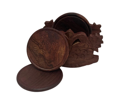 Wooden coaster set 6pcs - coaster,