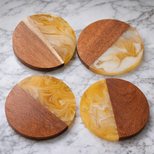 Resin epoxy wooden - resin, coasters