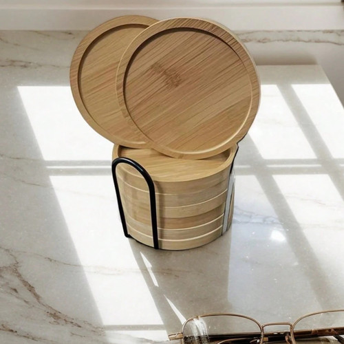 6pcs wooden coasters for - wooden,