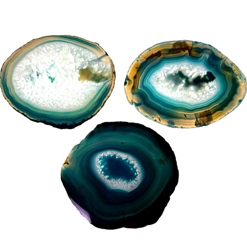 Irregular oval teal agate - oval,