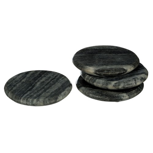 Set grey round marble - set, of