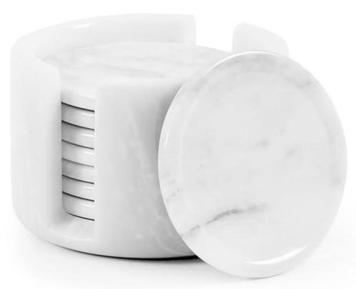 Round marble coasters - coasters, set