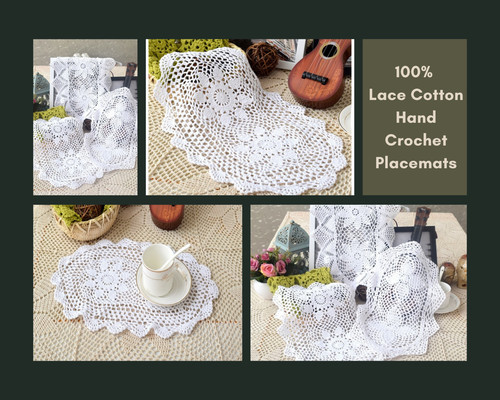 Placemat lace cotton hand - placemat,